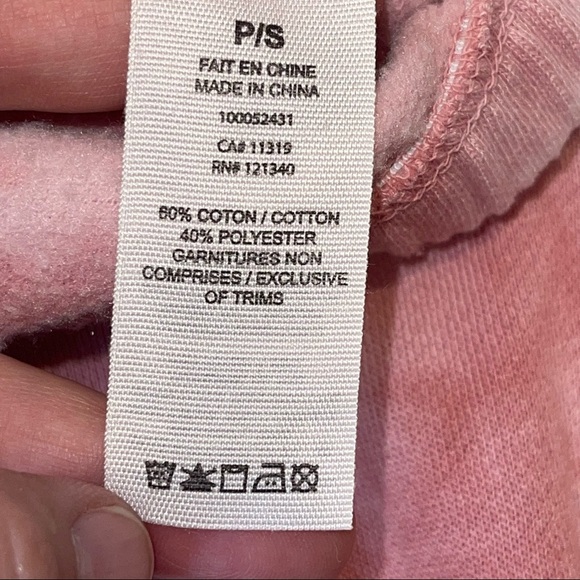 Garage Crewneck Sweatshirt Crop Pink Sz S - Picture 6 of 14
